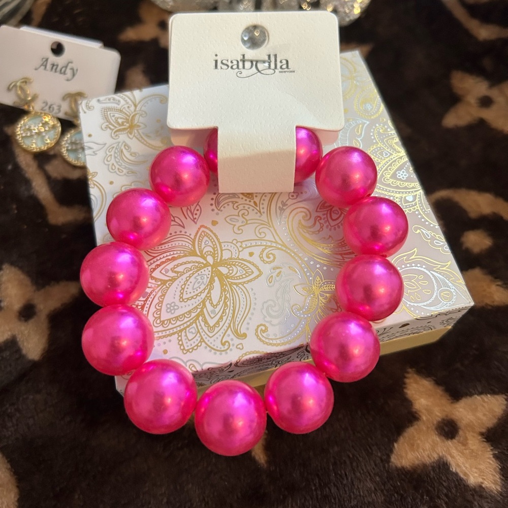 🎁Gifted- Chunky Faux Pearl Stretch bracelet🎁